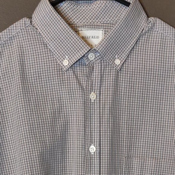 Billy Reid SLIM CUT Plaid Long Sleeve Button Down SIZE LARGE - Picture 1 of 4